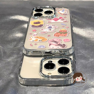 Ốp điện thoại mạ hình mèo dễ thương cho IQOO Z10 Lite Z9 Turbo Plus Z9S Pro Z9X Z5X Z3 Z1 U5 U5X U5E U3 U3X 5G 4G Vỏ sang trọng Vỏ mềm trong suốt