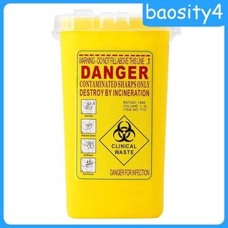 Hộp đựng rác thải lưỡi kim Sharps màu vàng có nắp khóa 1.0L