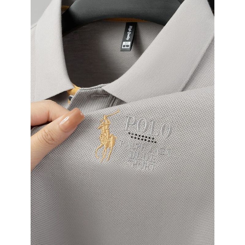 Áo sơ mi Polo thêu dáng rộng cho nam, phù hợp công sở và thời trang