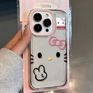 Dành Cho IPhone 17 16 15 14 13 12 11 Pro Max X XR XS Max 6 7 8 Plus Dễ thương KT Bowknot rõ ràng trường hợp điện thoại