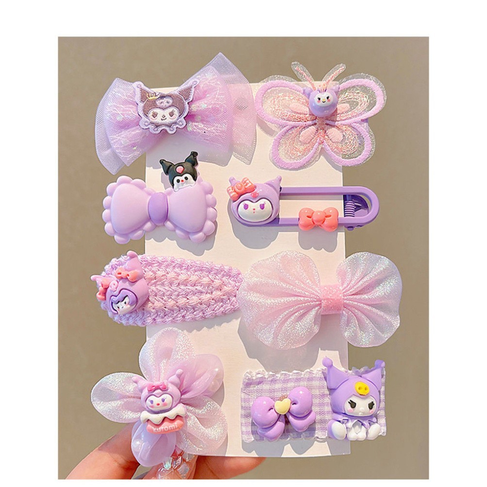 Set 8 Kẹp Tóc Kurumi Hót Hít Hè 2024🍀FREESHIP🍀Kẹp Tóc Cho Bé 8 Cái Phong Cách Hàn Quốc Dễ Thương