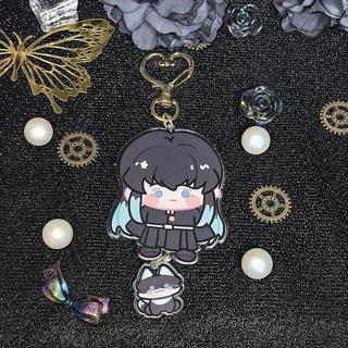 Anime Demon Slayer Keychain Cute Tokitou Muichirou Kanroji Mitsuri Cosplay Costumes Cartoon Key Chain Accessories