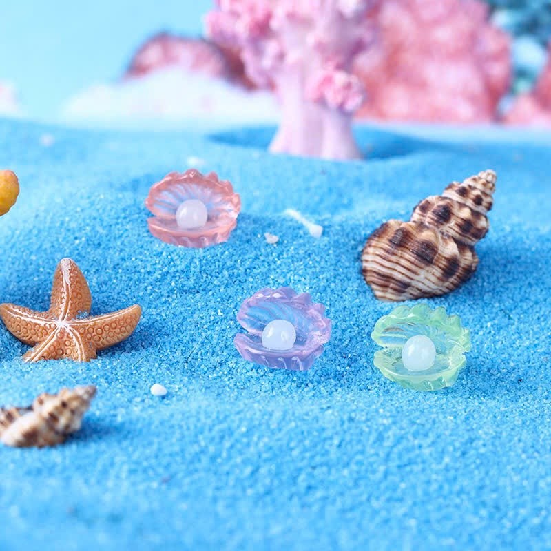 Set Charm Vỏ Sò Phát Sáng – Charm Biển phụ kiện DIY dễ thương