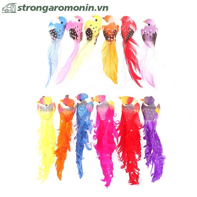 ST Xốp Mô Phỏng Lông Chim Mô Hình DIY Cưới Trang Trí Sân Vườn Nhà (60-100 Cái) ST