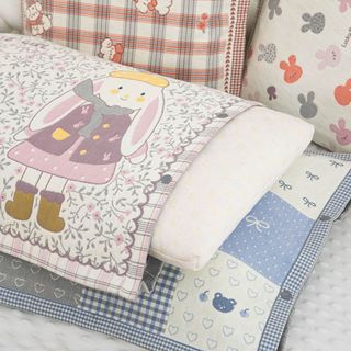 Gạc Trẻ Em Gối 35X55cm Hoạt Hình Thỏ Bé Mẫu Giáo Vỏ Gối Cotton Nguyên Chất Lớp Một Gối Lót Lót Vỏ OS3T