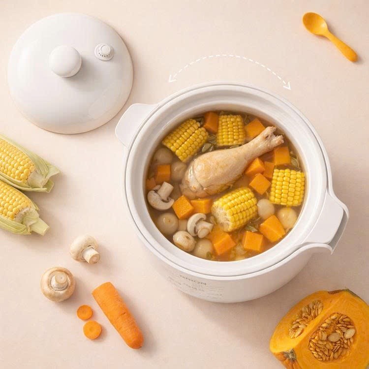 Nồi Nấu Chậm Đa Năng BRION Hàng Chính Hãng Bảo Hành 24 Tháng Chưng Yến, Hầm Cháo Ăn Dặm Và Thức Ăn
