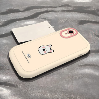 Ốp lưng IPhone 17 16 15 14 13 12 11 Pro Max XRXSMax 78 Plus Dễ thương Cartoon Puppy Couple Puff trường hợp điện thoại