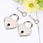 OLVIDO 2 Chiếc Ổ Khóa Hình Trái Tim, Ổ Khóa Mini Xây Dựng Kim Loại Bạc, Phụ Kiện Hành Lý Có Chìa Khóa Kích Thước Nhỏ Trái Tim Kim Loại Khóa Hộp Bảo Quản Khóa