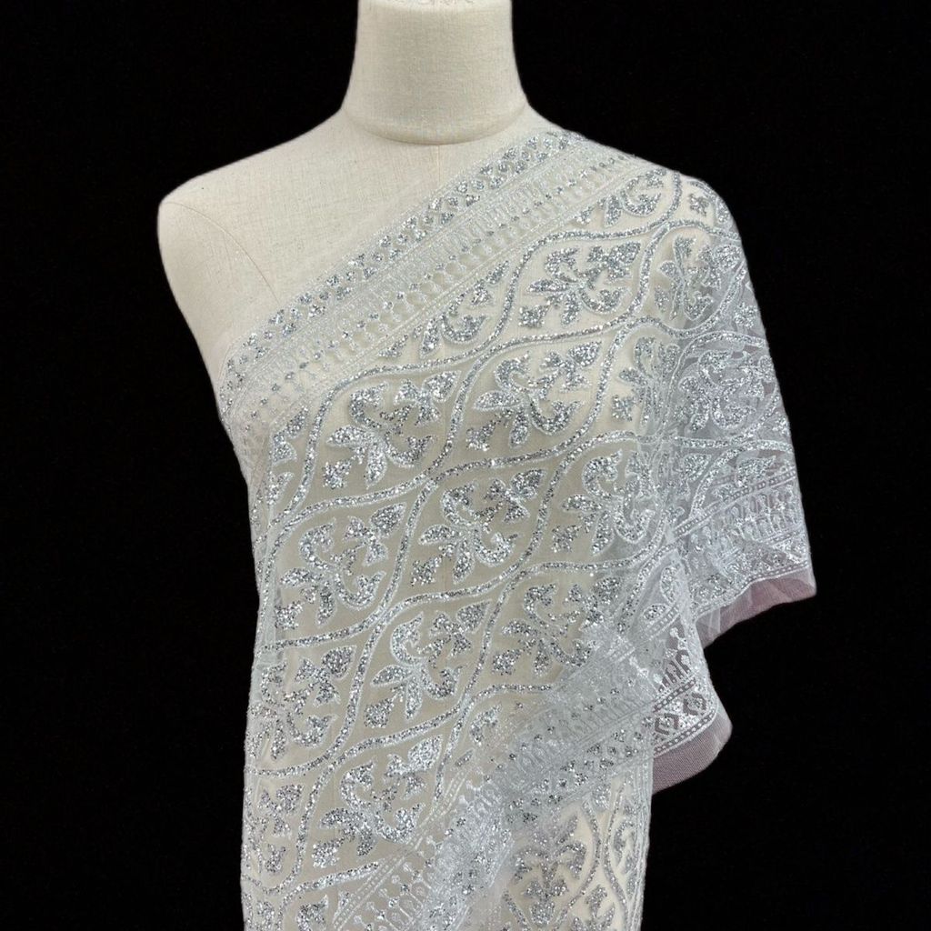 Lưới sequin phong cách nữ, phù hợp làm áo dài dân tộc hoặc khăn choàng