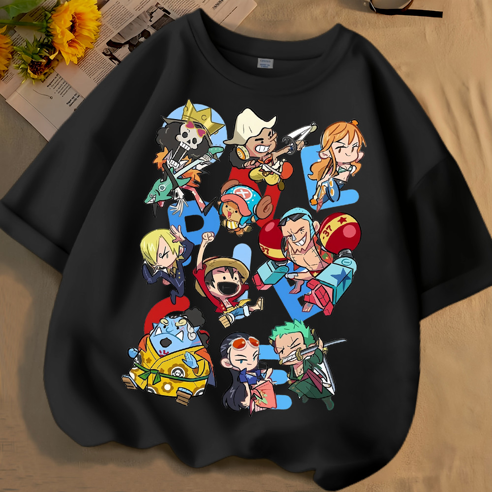 One Piece Chopper Hoạt Hình Trẻ Em Áo Anime Dễ Thương In Đồ Họa Thường Ngày Trang Phục Trường Học Mùa Hè