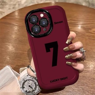 Ốp lưng IPhone 17 16 15 14 13 12 11 Pro Max XRXSMax 78 Plus Số 7 Puff Couple Case