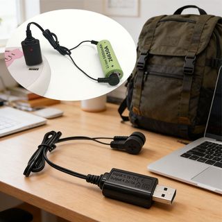 OUSXA 1 Bộ Sạc Pin Lithium, Cáp Sạc Pin 3.7V 4.2V Đa Năng, USB Từ Tính Sạc USB Cho Pin 18650 16340 26650