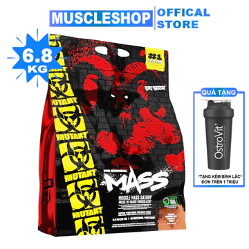 Sữa Bột Mutant Mass (6.8 KG) Hàm Lượng 1100 Calo, 56g Protein, 36g BCAAs & EAAs, Chứa Enzym Tiêu Hóa