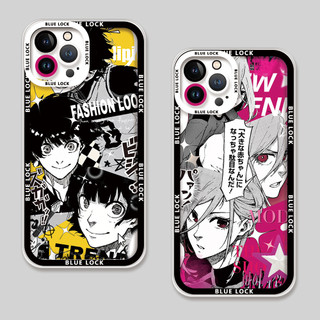 Cool Blue Lock Anime Shell Cho IPhone 17 AIR 17 11 15 Pro Max Plus Ốp Lưng Silicon Mềm Trong Suốt