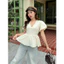 Áo Babydoll Kiểu Nữ Tay Bồng Cổ Tim Dáng Bông Xòe Mùa Hè MA 5024