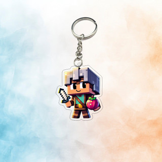 Móc Khóa Mica Keychain Minecraft Dễ Thương phụ kiện trang trí chibi dễ thương
