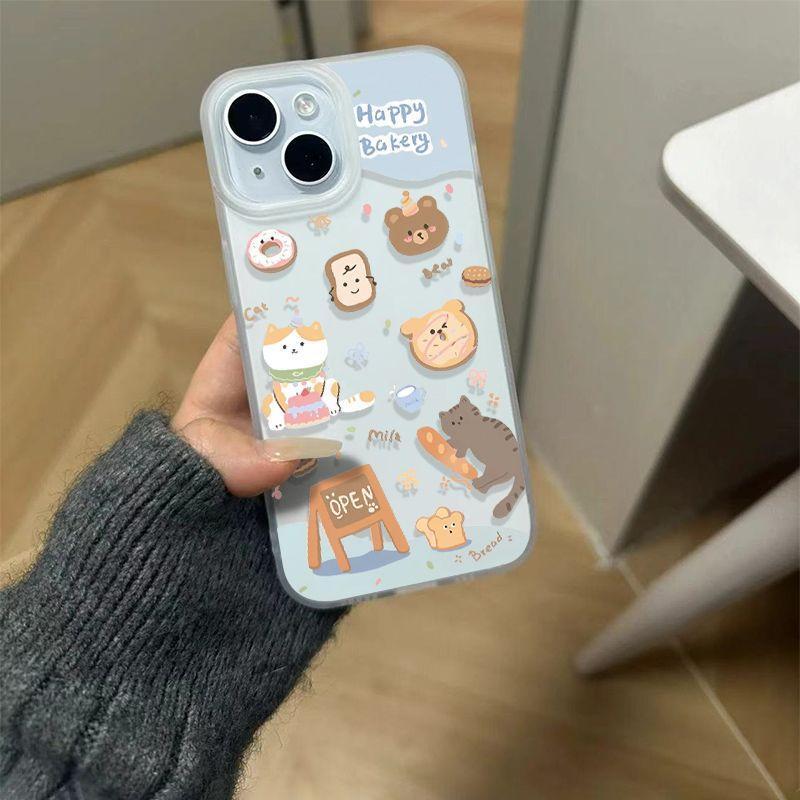 Cửa hàng bánh mì mèo phù hợp với vỏ điện thoại iPhone 17 Air, cảm giác da14/13/11Pro