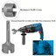 JUNYUE88US Cross Ground Rod Driver, Đầu búa lái xe cọc có độ cứng cao hạng nặng, Thép chống mài mòn Khả năng tương thích rộng Máy khoan Bit Driver Búa điện