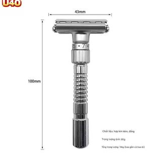 Dao cạo râu inox 304 cánh buớm đúc nguyên khối, 9 chế độ cạo + TẶNG 5 lưỡi