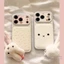 Ốp Điện Thoại Da Thỏ Hoa Dễ Thương Cho iPhone 17 16 15 14 13 12 11 Pro Max X Xr Xs Max