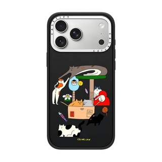 CASECASE X Crazy Cats Case White Camera Ring Edition Matte Đen Cứng Hút Từ Tính Tác Động Dành Cho Apple IPhone 13 14 15 16 17 Pro Max Air Plus Có Hộp