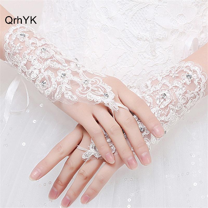 Thời Trang Nhà Máy Bé Gái Găng Tay Công Chúa Bé Gái Đầm Găng Tay Ren Kim Cương Chụp Ảnh Trang Phục QrhYK