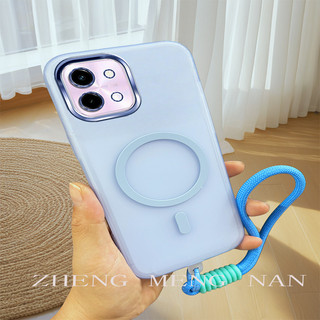 Thích hợp cho OPPO A6X 5G A6X 4G A6 PRO 4G A6 PRO 5G F13 5G Vỏ mềm mờ từ tính nhiều màu sắc có dây đeo tay 0036