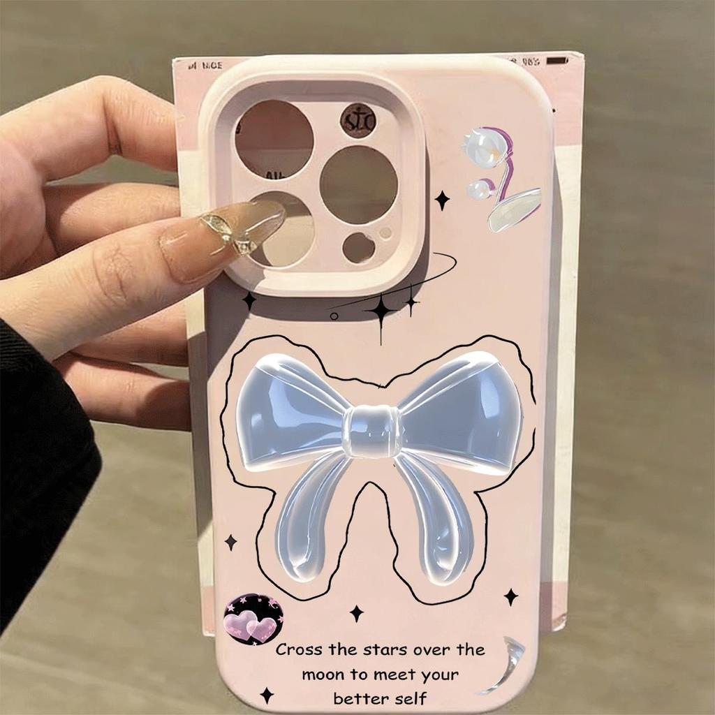 Mẫu nơ tinh thể sao phù hợp với vỏ điện thoại iPhone 17Air, silicon14/13/11Pro, model 16.