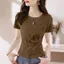 Áo thun ngắn tay nữ mùa hè đơn giản, thoải mái