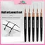 MYPANDA 5 Chiếc Móng Tay Nghệ Thuật Lót Bàn Chải Kích Thước Tranh Bút Thiết Kế Móng Tay 4 / 8 / 12 / 20 / 25mm Dụng Cụ Vẽ Cho Đường Dài Chi Tiết Mỏng Bút Làm Móng Tay.