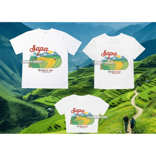 Áo thun Sapa Du lịch Việt Nam unisex nam nữ, from oversize và babytee chất thun cotton