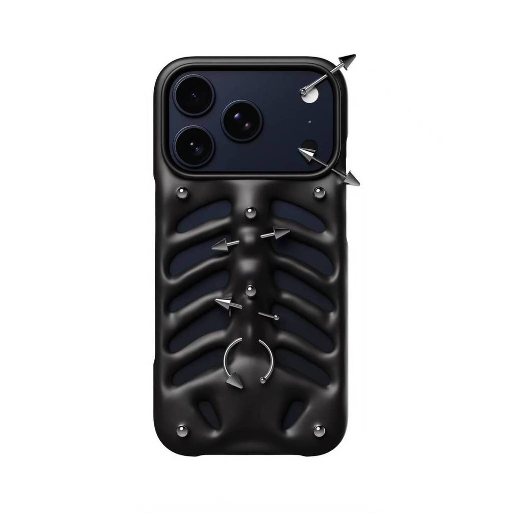 Ốp điện thoại xuyên xương Thích hợp cho iPhone17promax / 16pro / 15plus Vỏ cứng in 3D Vỏ bảo vệ chống sốc sáng tạo độc đáo