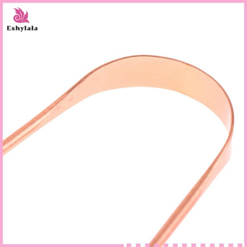 Eshylala 1 Máy cạo lưỡi bằng đồng nguyên chất Máy cạo lưỡi bằng đồng Dụng cụ cạo lưỡi cầm tay Dụng cụ làm sạch răng miệng [MỚI]