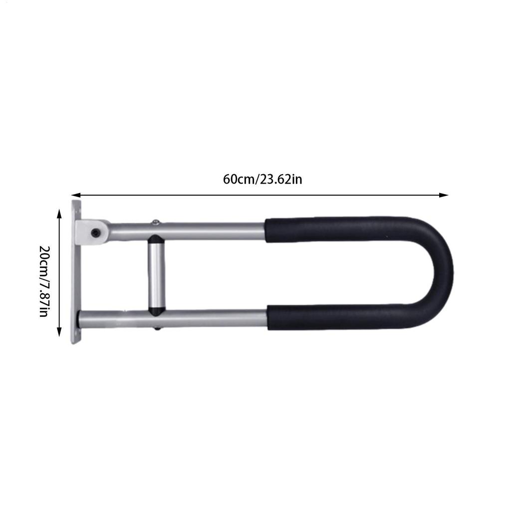 Handicap Bars for Bathroom Sturdy Aluminum Alloy Safety Handrails Folding Grab Bar Waterproof U Shaped Support gelhvn