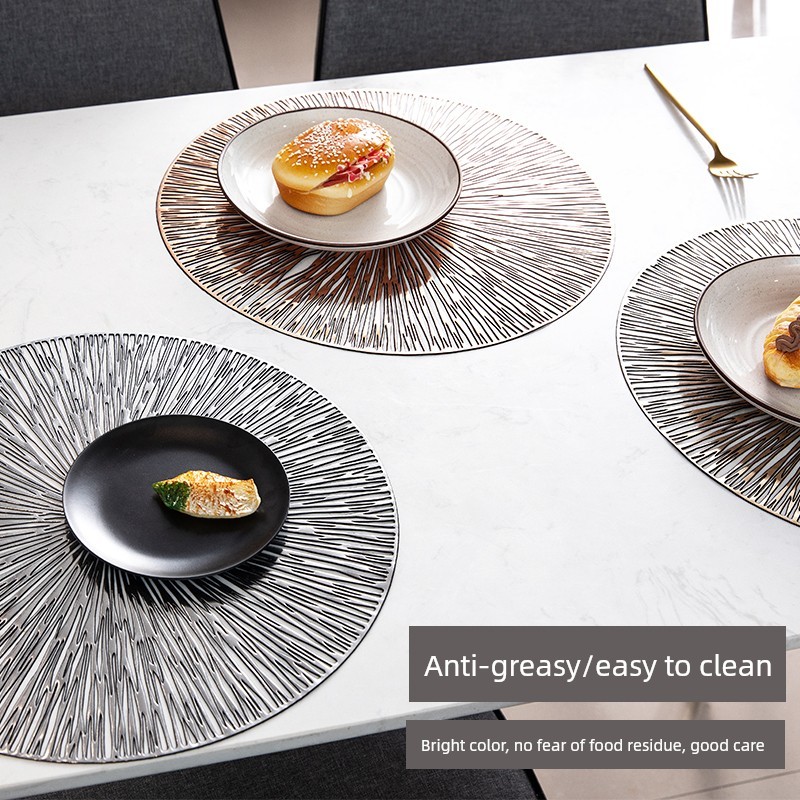 Placemats Bắc Âu Ánh Sáng Sang Trọng Trà Đế Lót Cách Nhiệt Đơn Giản Hiện Đại Đĩa Thảm Phương Tây Placemats Đĩa Ăn Thảm Bàn Thảm Dùng Một Lần