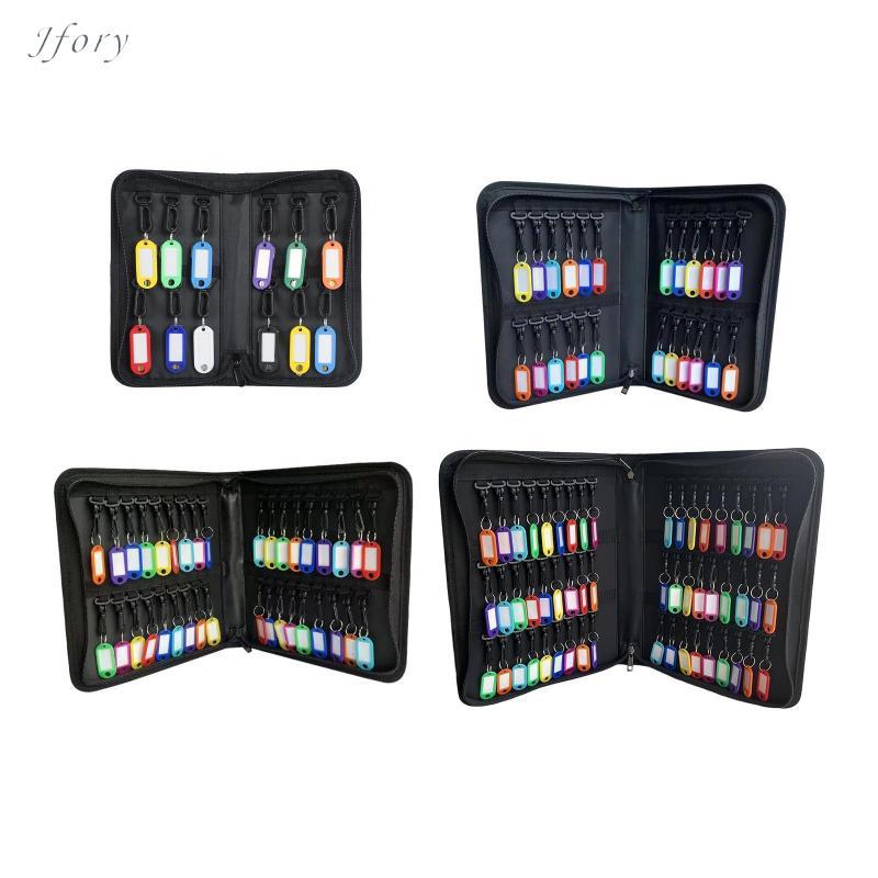 Jfory Hộp đựng chìa khóa di động Hộp đựng túi đựng hộp đựng có móc và thẻ Túi sắp xếp khóa kéo chống cháy cho văn phòng bán hàng tại nhà