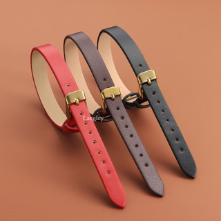 6mm 8mm 10mm Da Mềm NATO Dây Đeo Đồng Hồ Dây Đơn Vòng Hoa Văn Tre Mịn Cho Nữ | Dây đeo cổ tay thay thế mỏng Dainty Khóa vàng