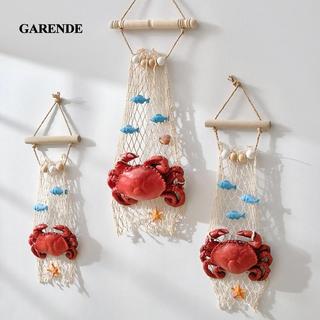 Garende Nhựa Cua Tượng Trang Trí Tường Sưu Tập Mô Phỏng Cua Hình Cua Điêu Khắc Mặt Dây Chuyền Cho Phòng Khách Sân Sau Hiên Nhà
