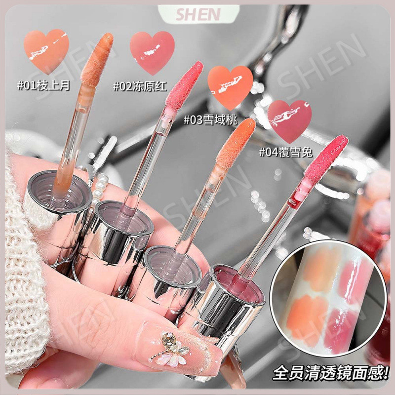 CAPPUVINI Crystal Feel Ice Trong Suốt Son Dầu Dưỡng Ẩm Trong Suốt Bóng Cảm Giác Nước Bóng Gương Thủy Tinh