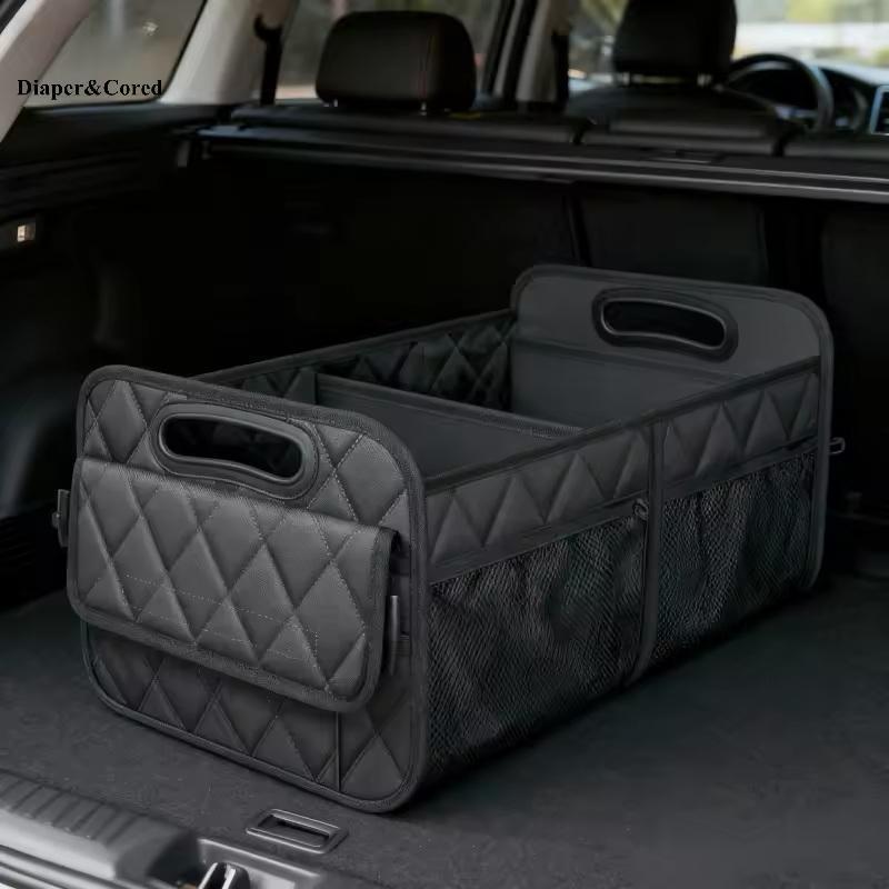 Bộ sắp xếp cốp xe SUV DIAPER & CORED với 6 túi, Bộ lưu trữ bằng vải Polyester chống thấm nước YTH
