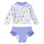 SUIT Trẻ Em Bé Gái Hai Trang Phục Bơi Tay Dài Rashguard Đồ Bơi Và Quần Short Xù Cho Đi Biển Kỳ Nghỉ Và Bể Bơi