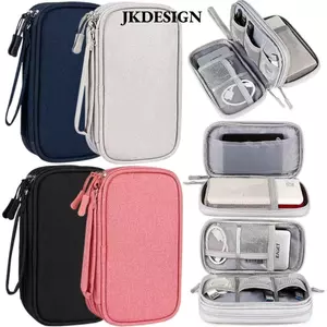 Túi lưu trữ cáp dữ liệu JKDESIGN, Túi lưu trữ kỹ thuật số chống nước di động, Hộp đựng ổ cứng du lịch Tai nghe ngân hàng sạc