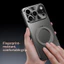 Ốp điện thoại mờ mạ điện cho IPhone 17 16 15 14 13 Pro max 16E Giá đỡ xoay Vỏ bảo vệ từ tính Khung ống kính kim loại Vỏ chống rơi