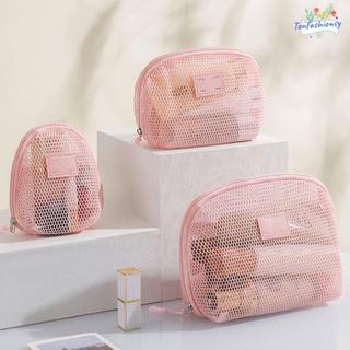 Túi trang điểm lưới ITRUMPET, Túi đựng mỹ phẩm Nylon cầm tay, thông thường có lưới dây kéo Túi đựng đồ đa năng Du lịch