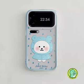 Ốp Điện Thoại Gấu Joke 2in1 Dễ Thương Cho Vivo V70 Elite V40 V30 V29 Lite V27 V27E V25 V23 V23E V20 Pro V17 Neo V9 Pro Youth 4G 5G Vỏ Sang Trọng Hoạt Hình Vỏ Mềm Trong Suốt