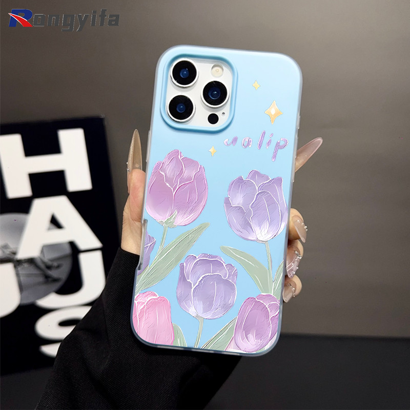 Ốp Điện Thoại Hoa Tươi Cho ZTE Blade A76 A56 A55 A54 A36 A35 A34 5G 4G Vỏ Hoa Hoạt Hình Màu Kẹo Dễ Thương 2 Trong 1 Vỏ