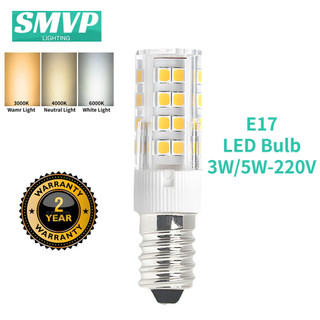 SMVP Bóng đèn LED E17 220V 3W 5W, Trắng 6000K, Trung tính 4000K, Ấm 3000K, Độ sáng cao, Thay thế đèn sợi đốt, Bảo hành 2 năm