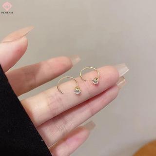 Bông Tai Hợp Kim và Pha Lê Hình Hoa Cho Nữ, Thiết Kế Septum Tinh Tế