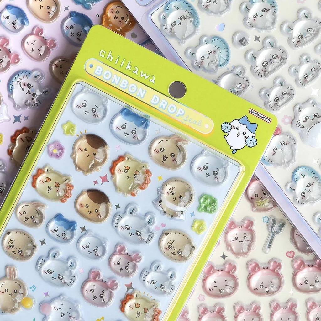 Decal 3D Pha Lê Chiikawa Hình Khối – Sticker Điện Thoại Usagi Momonga Đáng Yêu, Keo Dán Cao Cấp