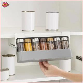 N & X Nhà Bếp Gia Vị Chai Bảo Quản Ra Spice Ra Tự Dính Treo Tường Dưới Tấm Đựng Gia Vị Nhà Bếp Lưu Trữ Ra.